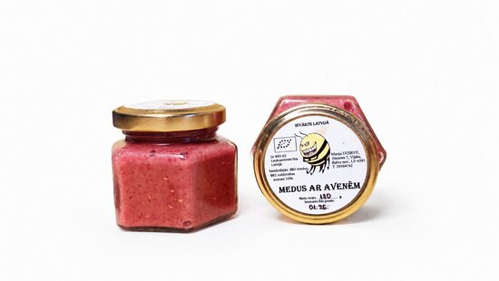 BIO honey with raspberries 0.120kg