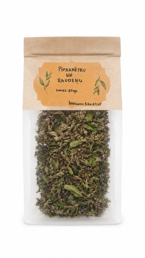 Piparmētru un raudeņu tēja