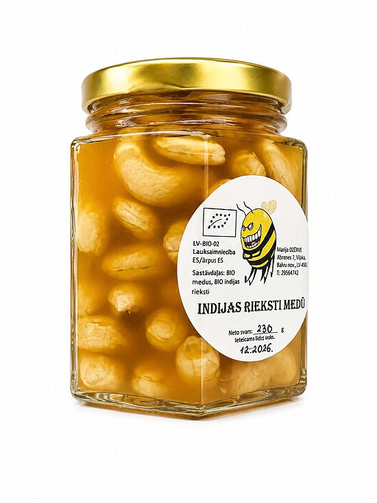 Indijas rieksti medū BIO
