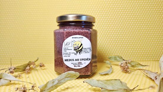 BIO medus ar upenēm  0,220kg 